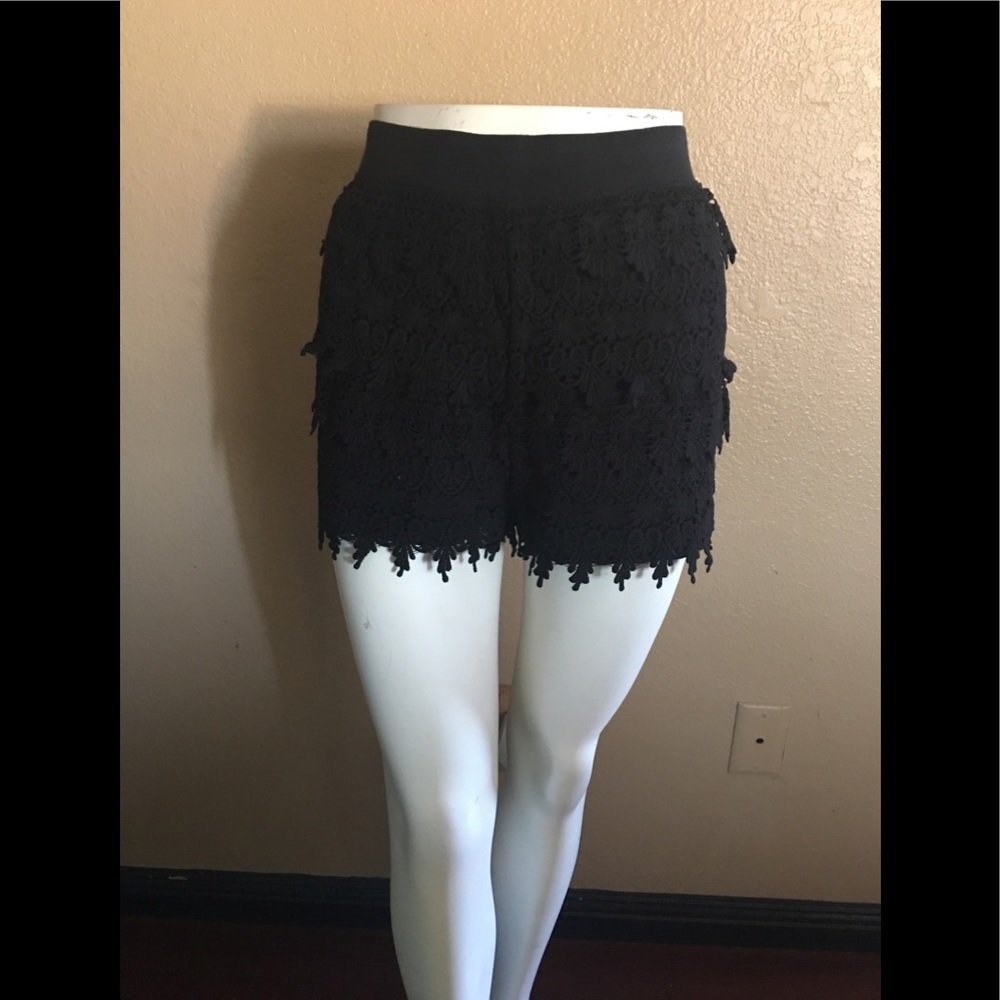 NWT Express Black Crochet Lace Shorts
